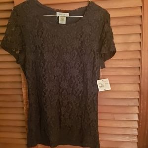 Large black floral lace like Kate Hill top